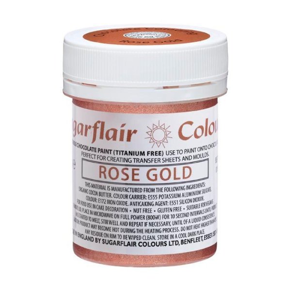Sugarflair Chokladfärg Roséguld (Rose Gold) 35g Sugarflair Chokladfärg Roséguld (Rose Gold) 35g