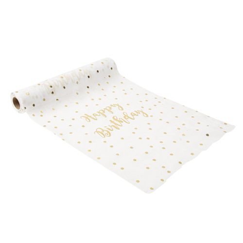 Bordsl�pare i tyg - Vit - 28 cm x 5 m