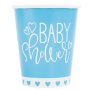 Pappmuggar - Baby Shower - Bl Hjrtan - 8-pack
