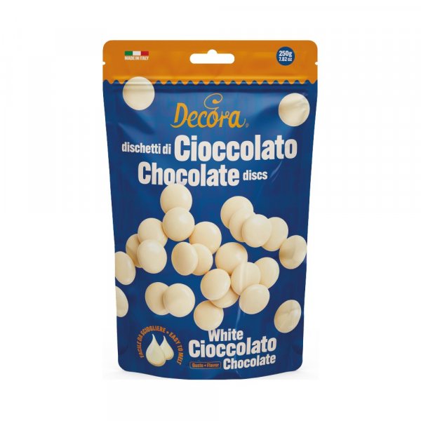 Chokladknappar - Vit Choklad - Decora - 250 g