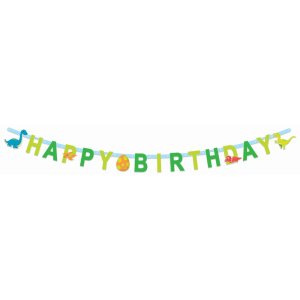 Bokstavsgirlang - Dinosaurier - Happy Birthday - 2 m Bokstavsgirlang - Dinosaurier - Happy Birthday - 2 m