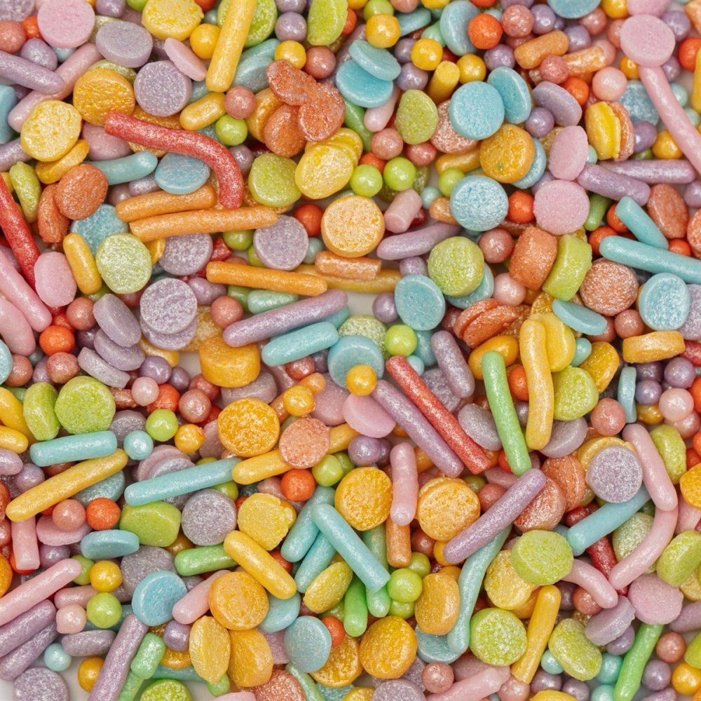 Strösselmix - Regnbågsmix Pastell - PME - 76 g - Baby Shower-bakning, Baby Shower