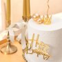 Cake Topper - Liten - Krona - Guld m silverkristaller - 3 cm Cake Topper - Liten - Krona - Guld m silverkristaller - 3 cm