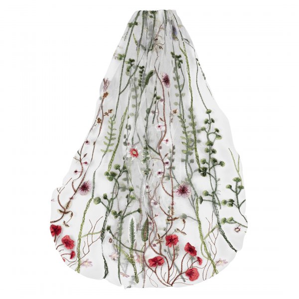 Broderad slja - Floral