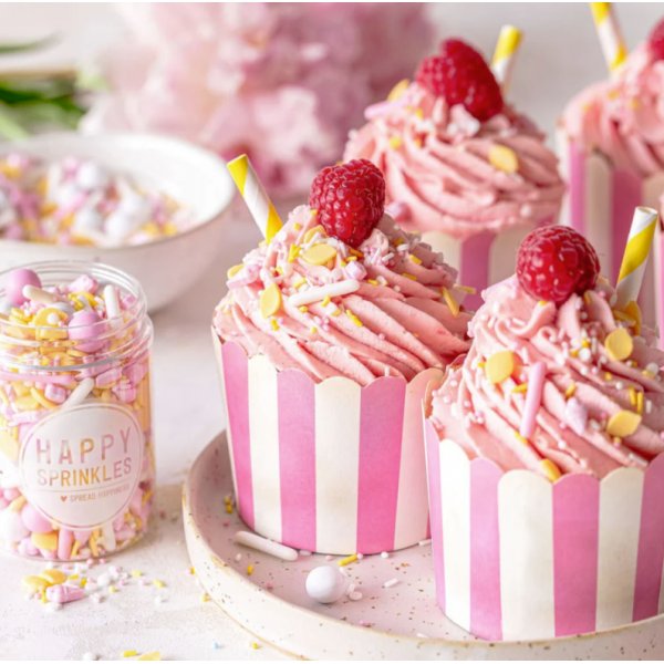 Stabila muffinsformar - Ljusrosa/Vit - 12 st Stabila muffinsformar - Ljusrosa/Vit - 12 st