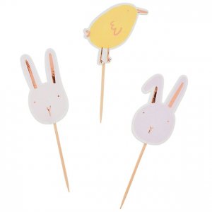 Cake Picks - Chick & Bunny - 6-pack