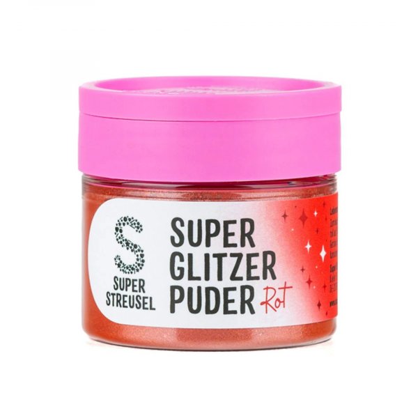 Ätbart glitter - Super Streusel- SuperLustreDust - Röd- 10 g Ätbart glitter - Super Streusel- SuperLustreDust - Röd- 10 g