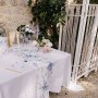 Bordsl�pare i tyg - Bl� - 28 cm x 3 m