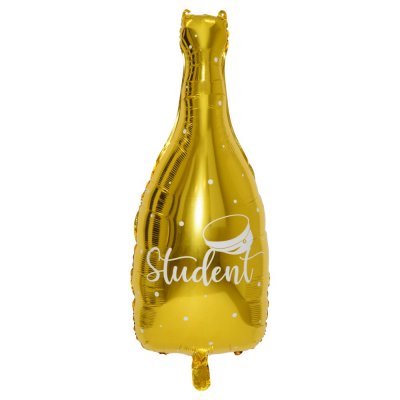 Folieballong - Champagneflaska - Student