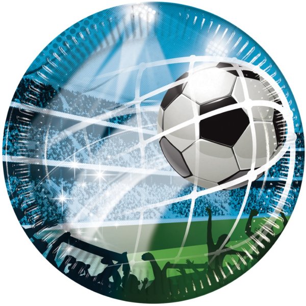 Papptallrikar - Fotboll - Fans - 20 cm - 8-pack Papptallrikar - Fotboll - Fans - 20 cm - 8-pack