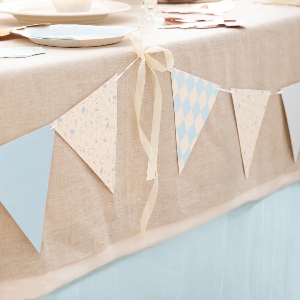 Girlang - Trianglar - Ljusbl�/Guld