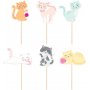 Cake picks - Pastellkatter - 6 st