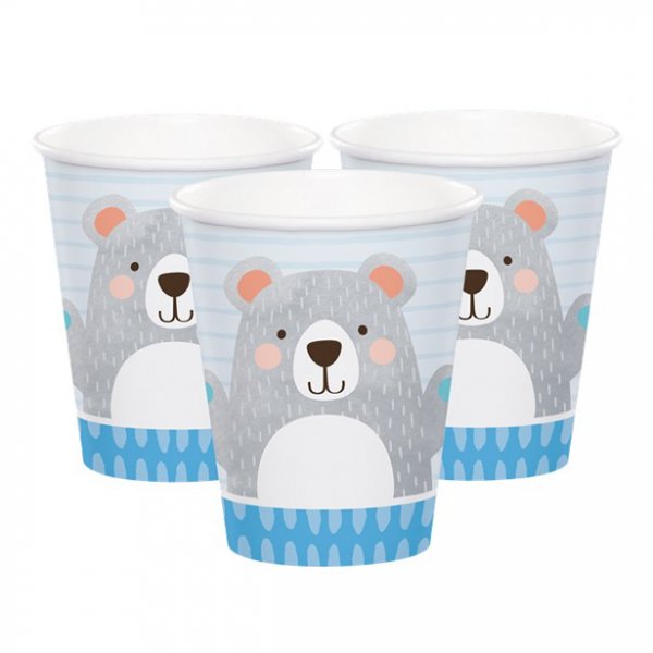 Pappmuggar - Birthday Bear - 8-pack Pappmuggar - Birthday Bear - 8-pack