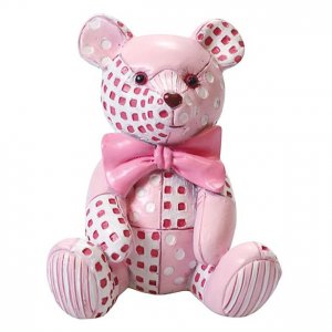 T�rtdekoration - Patchwork Nalle - Rosa
