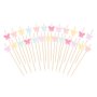 Snackspinnar/Drinkpinnar - Fj�rliar Pastell - 12 cm - 25 st