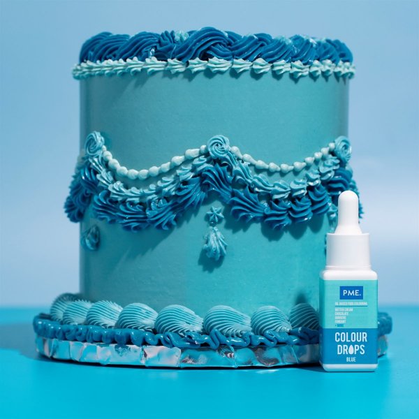 PME Colour Drops - Oljebaserad livsmedelsf�rg - Bl� - 20 ml