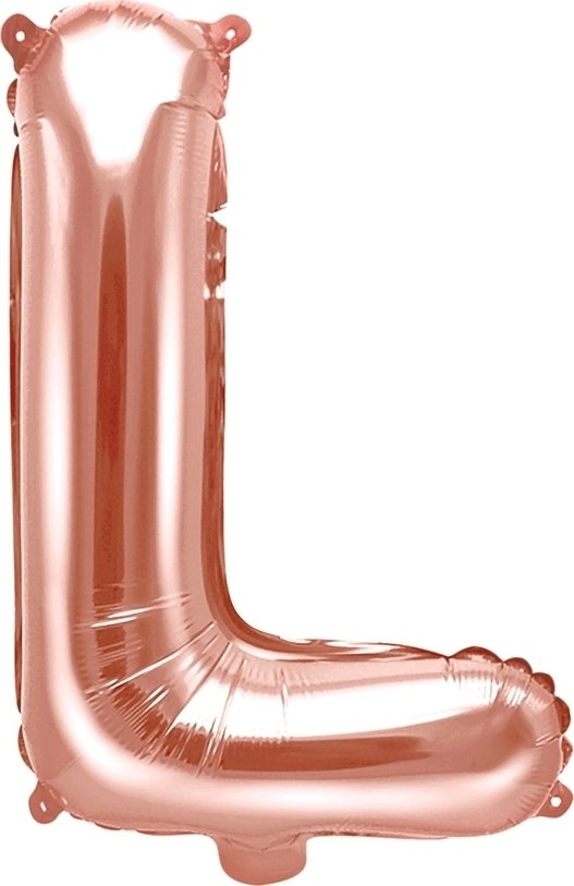 Bokstavsballonger – Roséguld – 35 cm – Bokstav: L – Bokstavsballonger, Ballonger