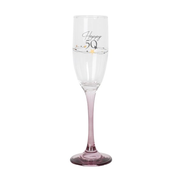 Champagneglas - Happy 50