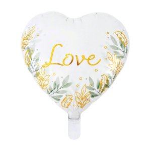 Folieballong - Love - Guld/Naturlig - 45 cm