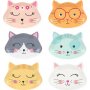 Papptallrikar - Pastellkatter - 6-pack