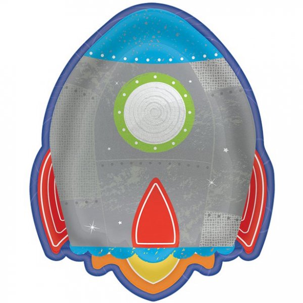 Papptallrikar - Blast off - 8-pack