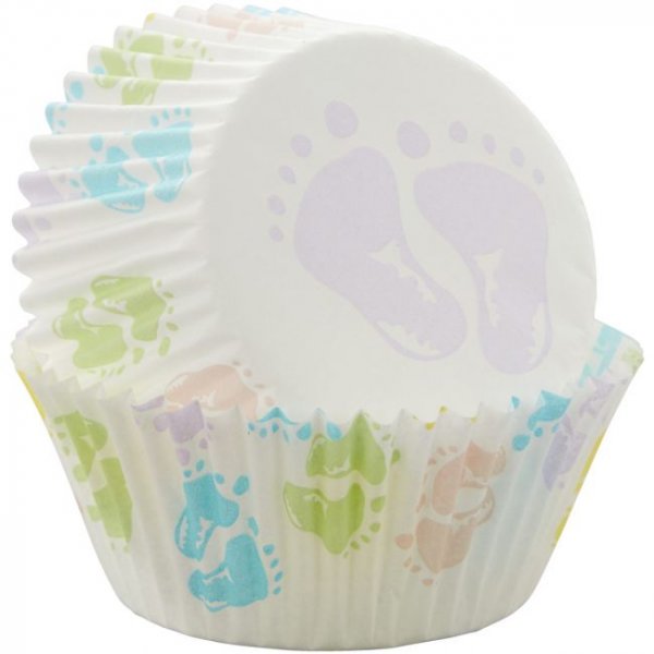 Muffinsformar - Babyfötter - Pastell - 75-pack Muffinsformar - Babyfötter - Pastell - 75-pack