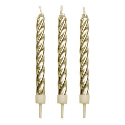 Tårtljus - 6 cm - Guld - 10-pack Tårtljus - 6 cm - Guld - 10-pack