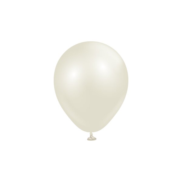 Miniballonger enf�rgade - Premium 13 cm - Aura Ivory White - 25-pack