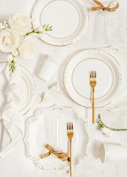 Pappersmugg med ornament - Vit