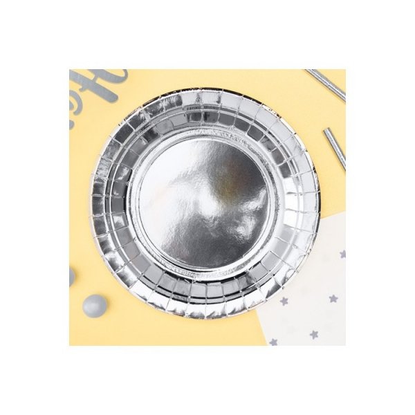 Pappersassietter H�gblank Silver