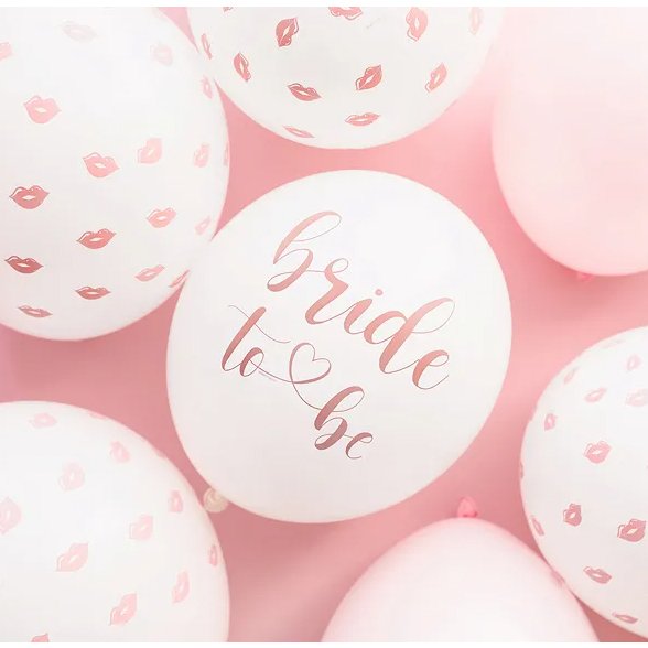 Ballongbukett - Bride to be - Pussmunnar - 6-pack