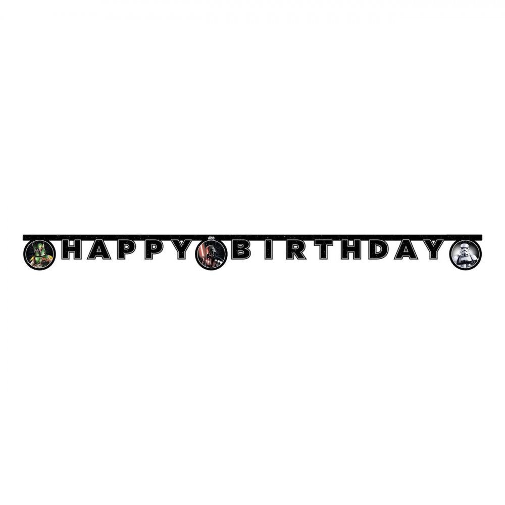 Girlang Happy Birthday – Star Wars – Vimplar till kalas, Kalasdekorationer