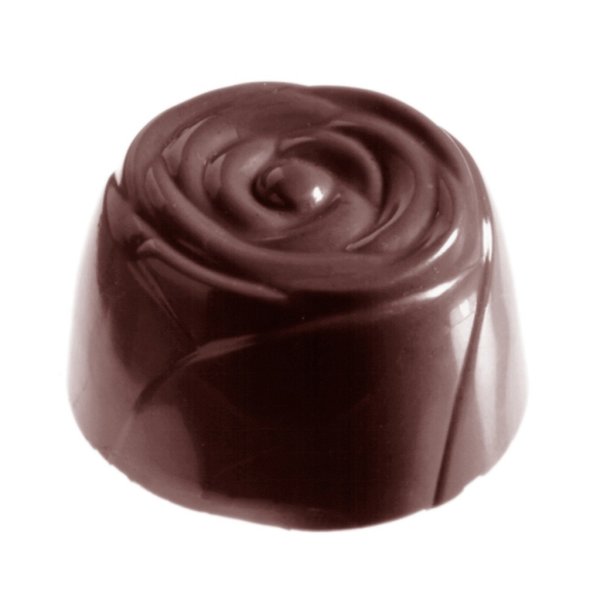 Pralinform - CW1033 Stor ros - 3,4 cm - Chocolate World
