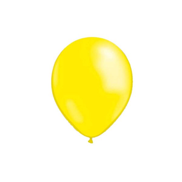 Ballonger - Metallic - Ljusgul - 10-pack