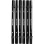 Textilpennor - 6-pack - Svart Textilpennor - 6-pack - Svart