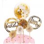 T�rtdekoration Pappersm�nar Happy birthday Guld