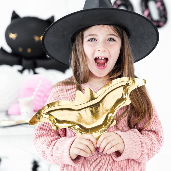 Papptallrikar - Fladdermss - Guldmetallic - 6-pack