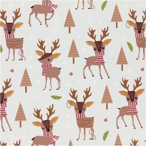 Presentpapper - S�ta vintriga r�djur - 0,5 x 5m