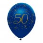 Ballonger 50 �r Marinbl� & Guld