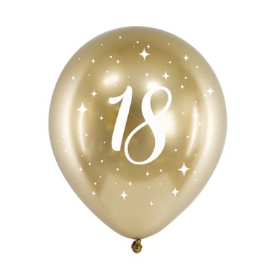 Ballonger - Milestone 18 - Guld - 6-pack