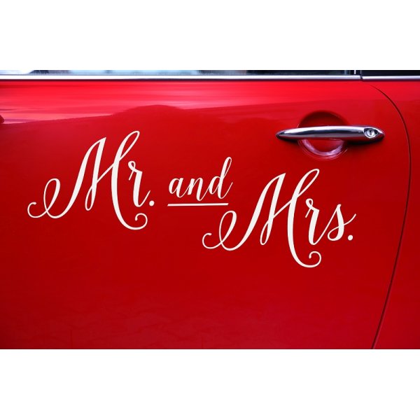 Bilstickers - Mr & Mrs