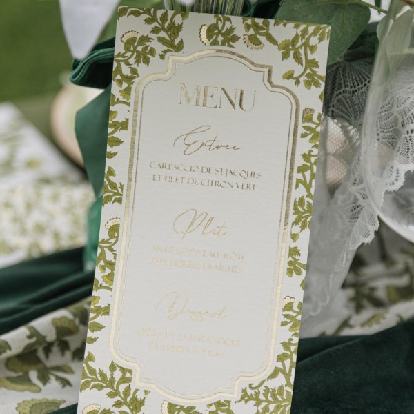 Menykort - Blommor - 10-pack