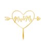Cake Topper - Mr & Mrs - Hjrta - Guld