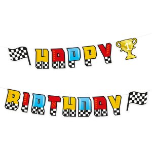 Banner - Happy Birthday - Racing - 220 cm
