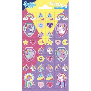 Glitterklisterm�rken - Unicorns - 5-pack