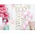 Folieballong - Pink Christmas - Candy Cane - Rosa/Vit