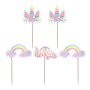 T�rtdekorationer - Unicorn - 5 pack