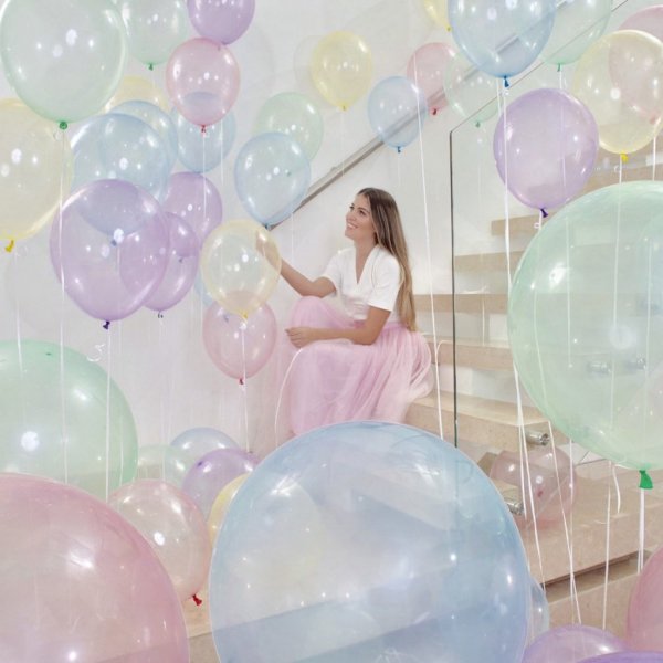 Ballonger - Crystal - Ljusgula - 50-pack