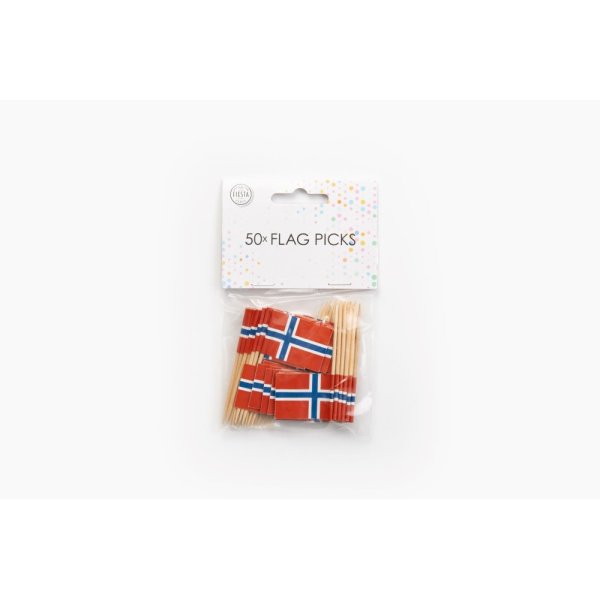 Partypicks - Flagga - Norge - 50 st