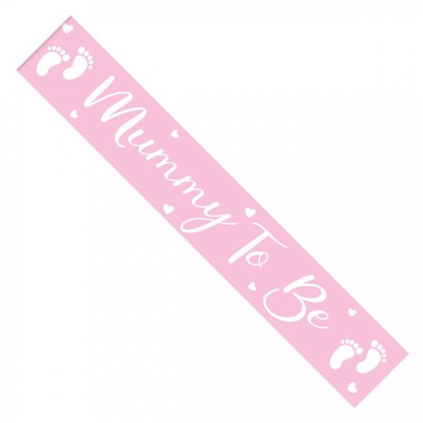 Sash - Mummy to be - Ljusrosa/Vit